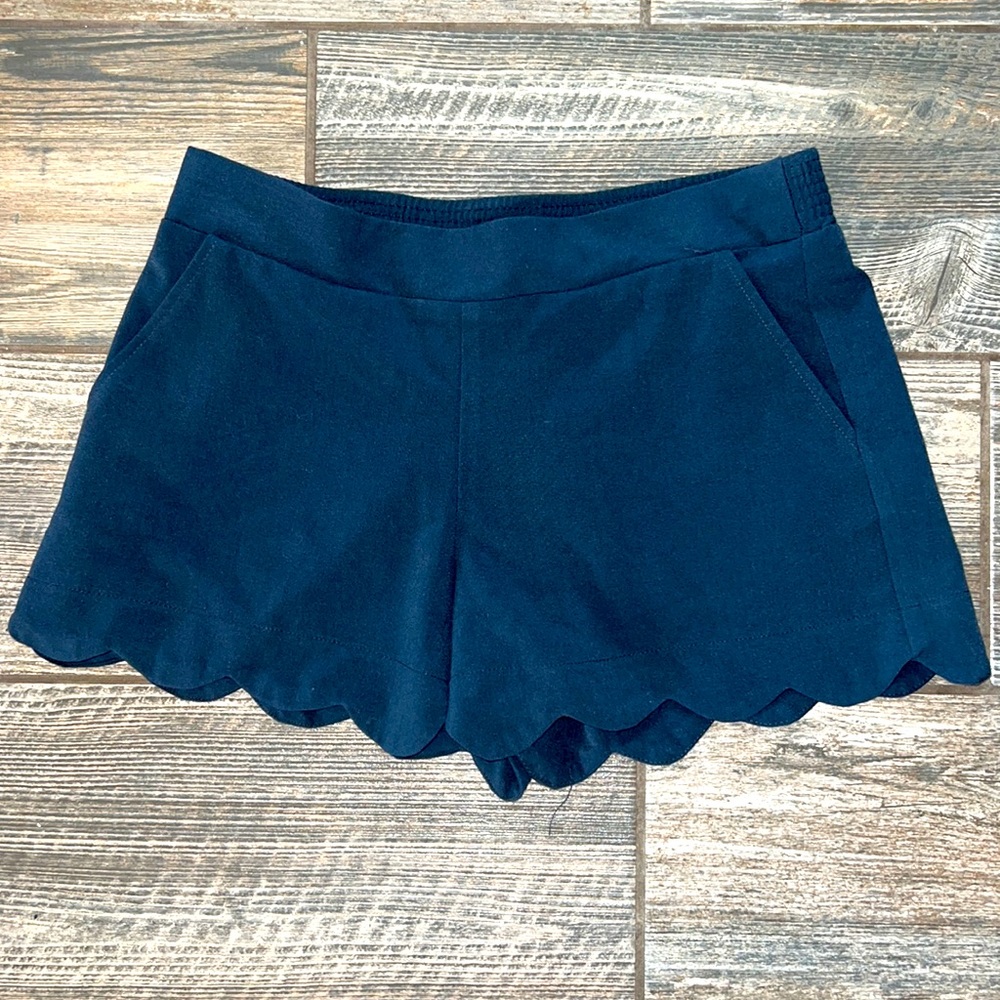 Scalloped Shorts with Pockets